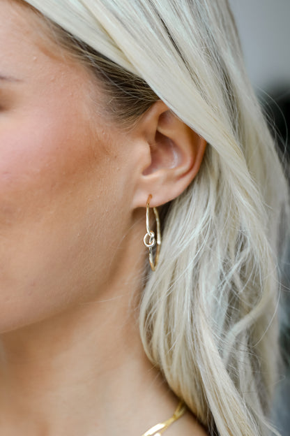 Blakely Gold Knot Hoop Earrings