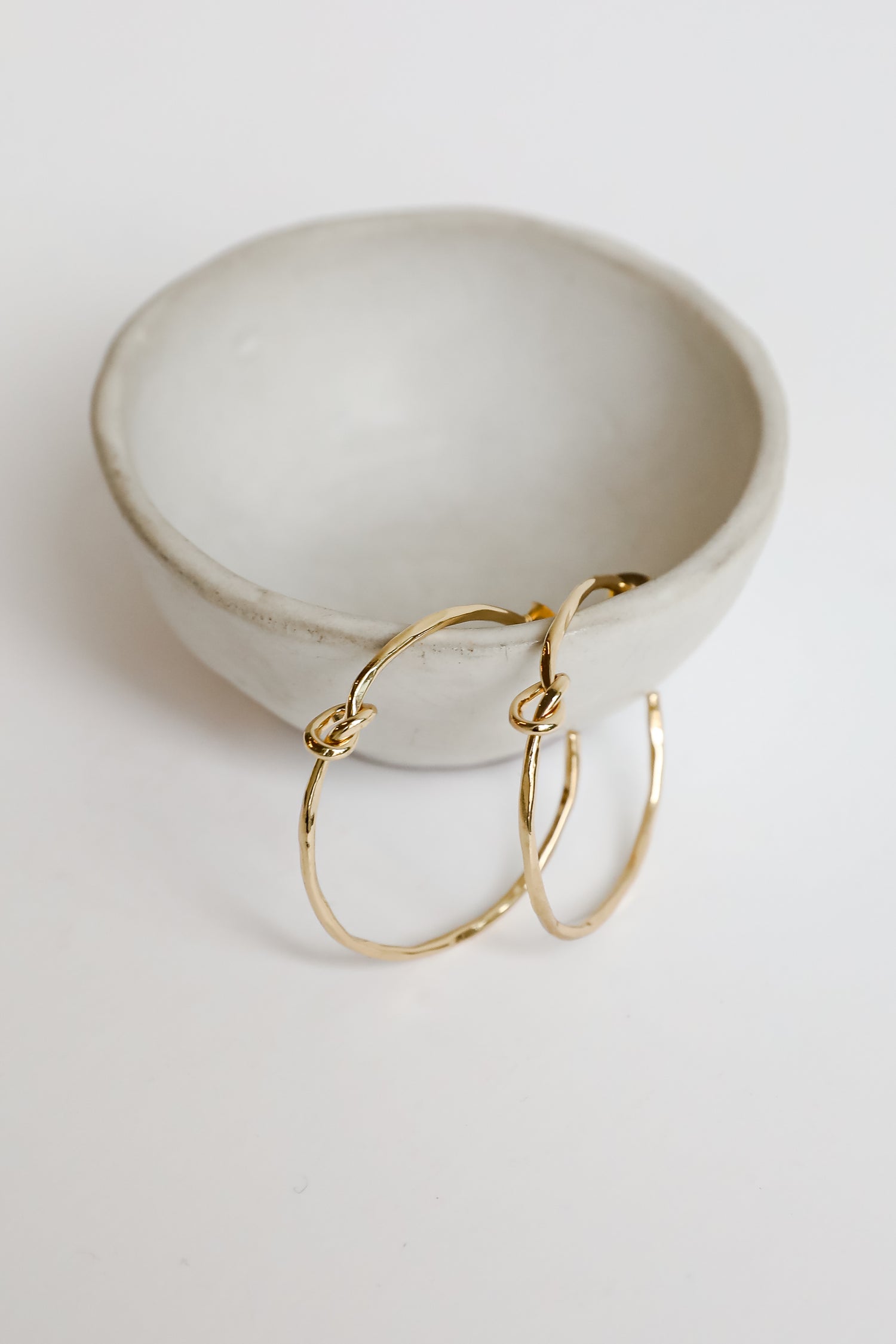 Blakely Gold Knot Hoop Earrings