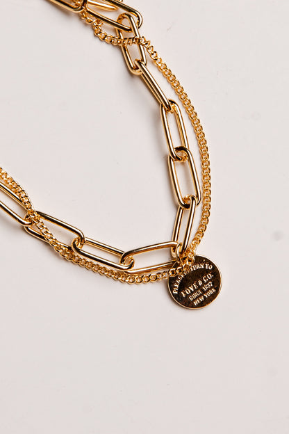 Jenny Gold Layered Chain Bracelet
