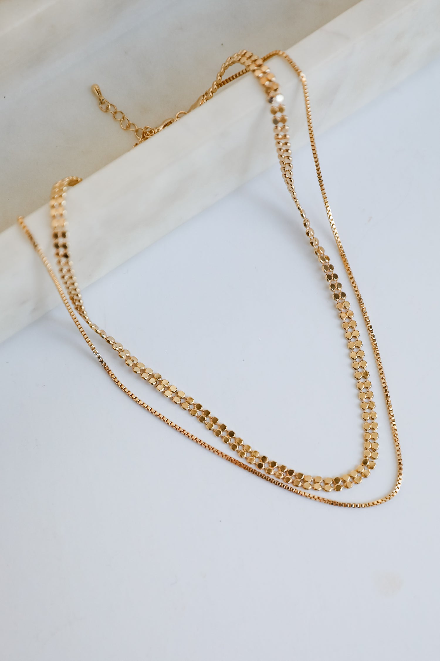 Dainty Gold Layered Chain Necklace | Gold Jewelry | Dress Up Dainty Gold Layered Chain Necklace | Gold Jewelry | Dress Up