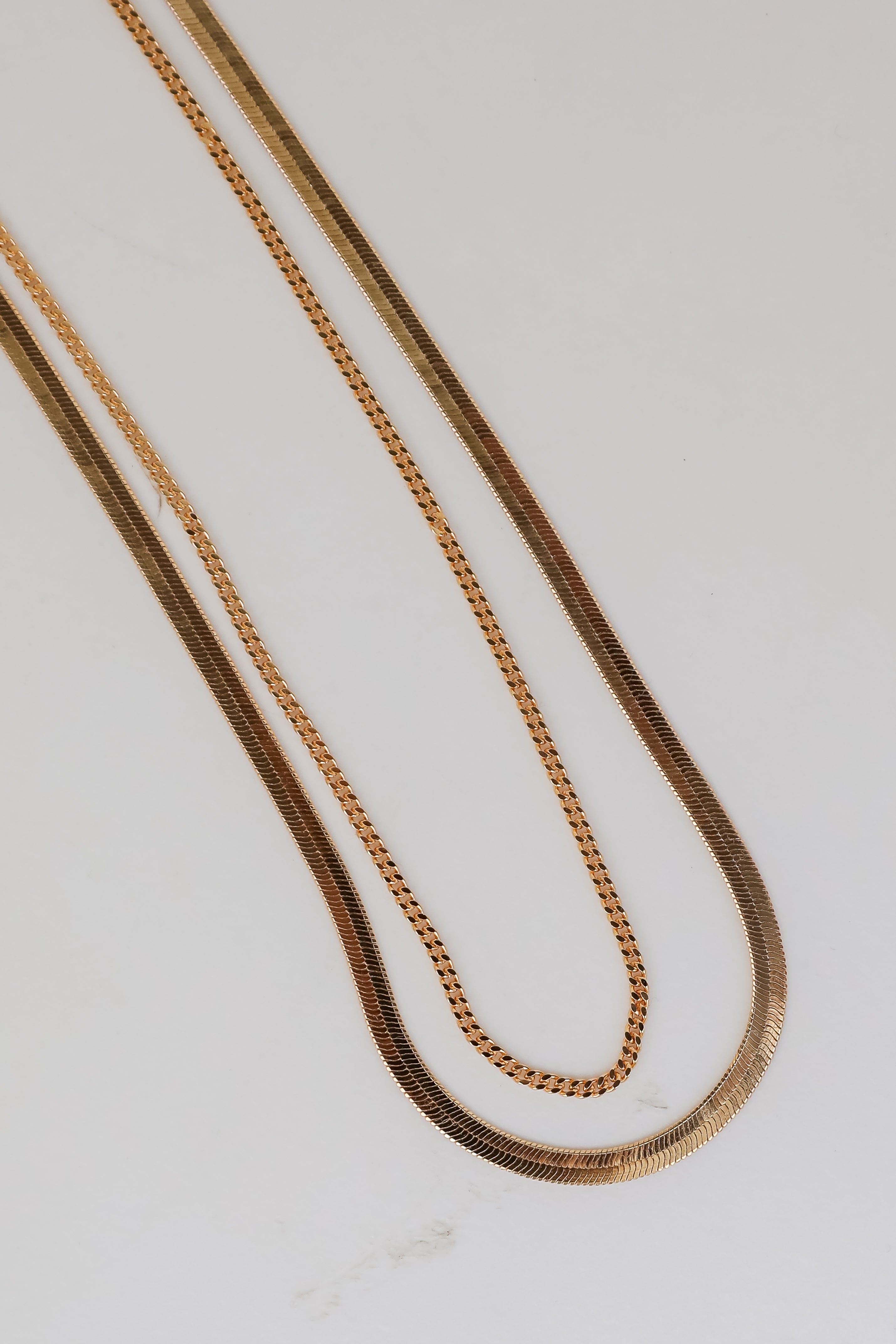 Ariana Gold Layered Snake Chain Necklace