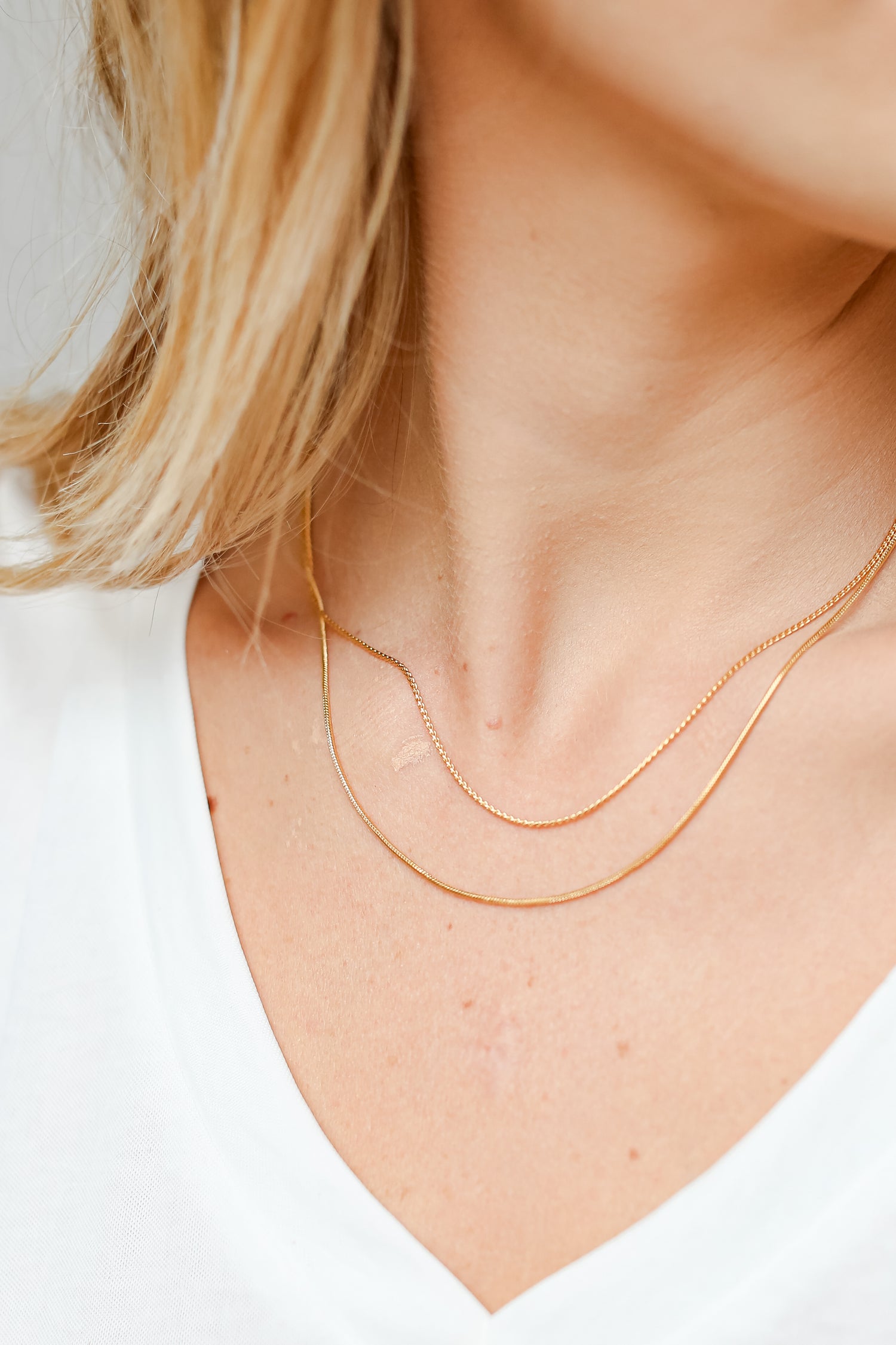 gold layered necklaces