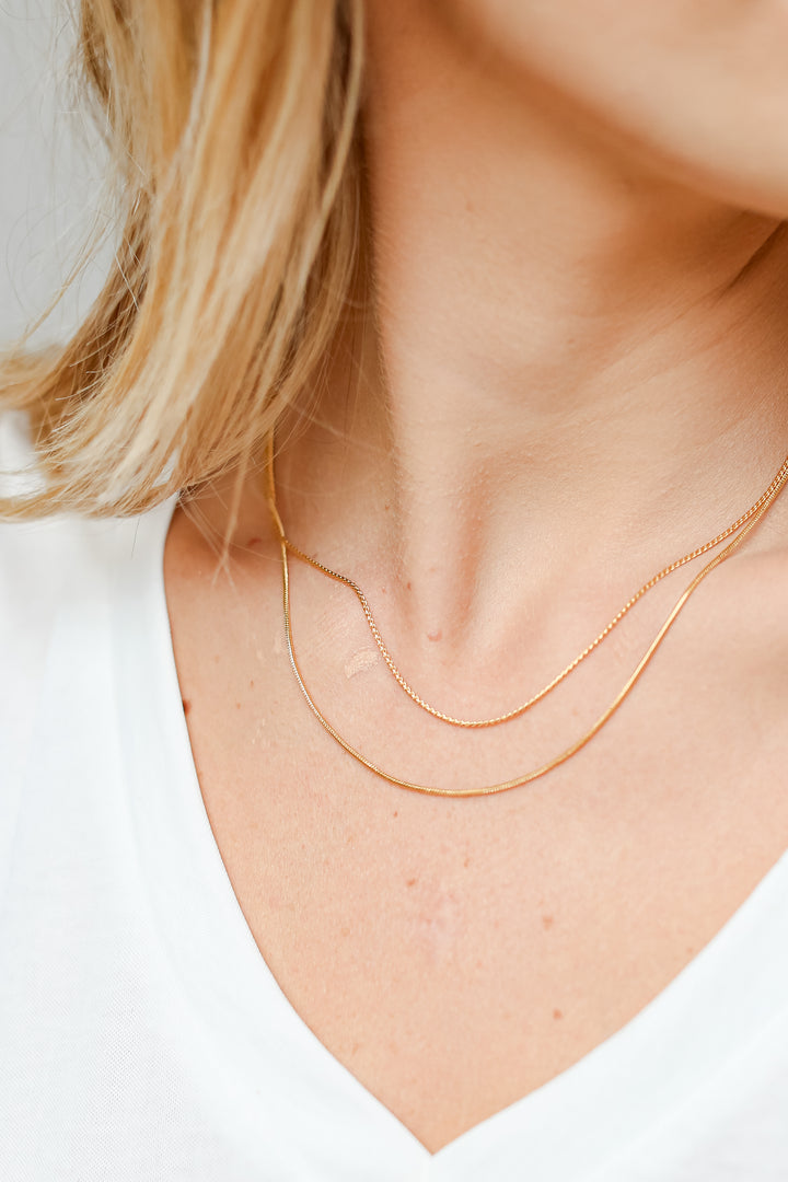 gold layered necklaces