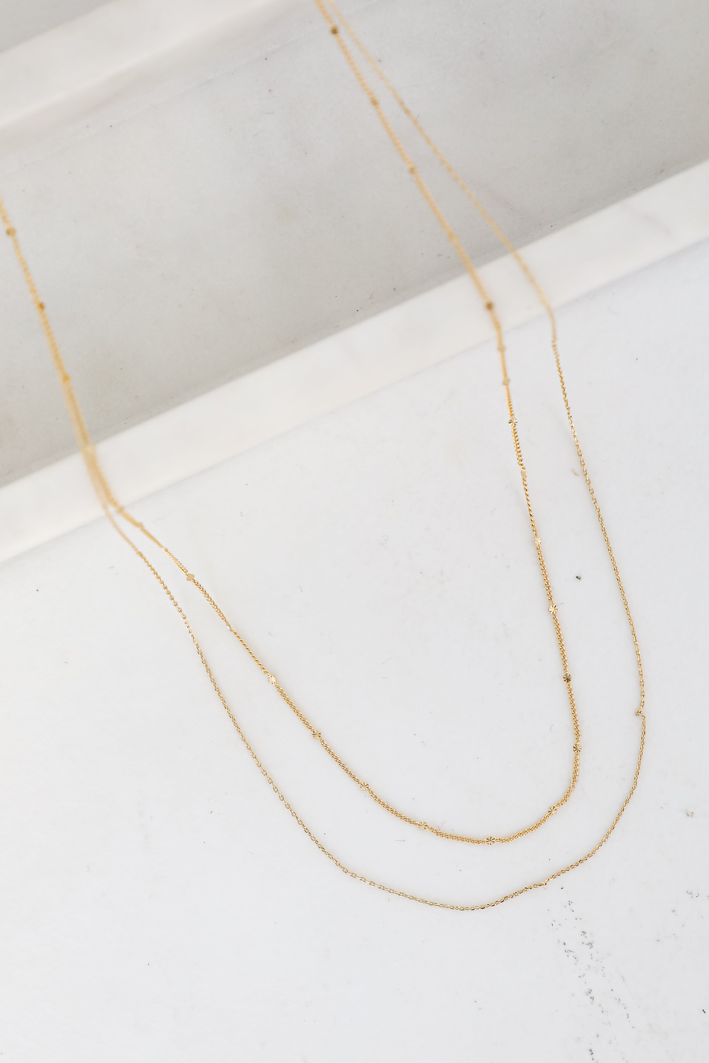 Abbie Gold Layered Chain Necklace