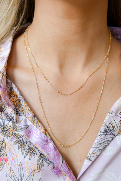 dainty Gold Layered Chain Necklace