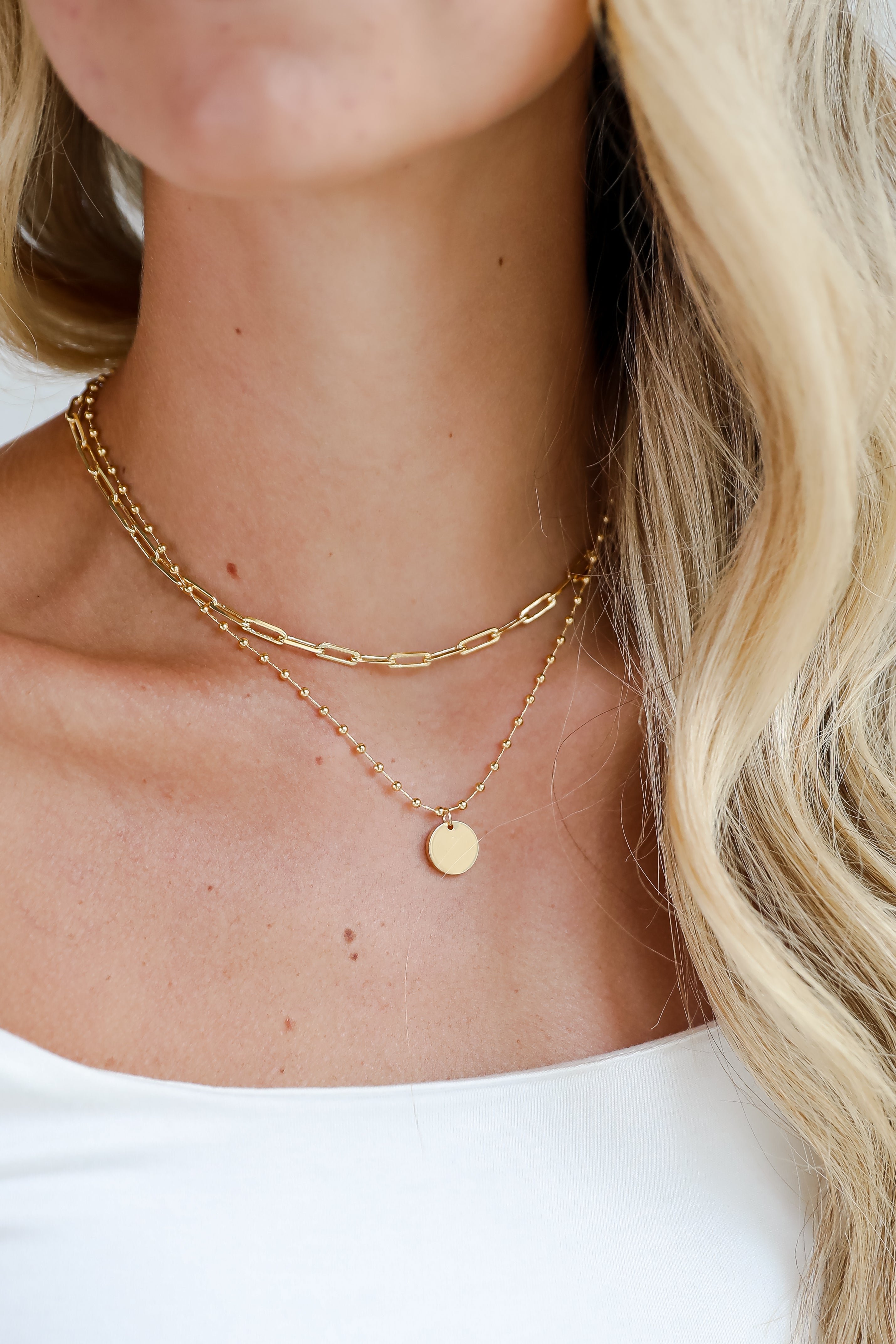Cute Gold Layered Chain Necklace | Trendy Necklaces | Dress Up