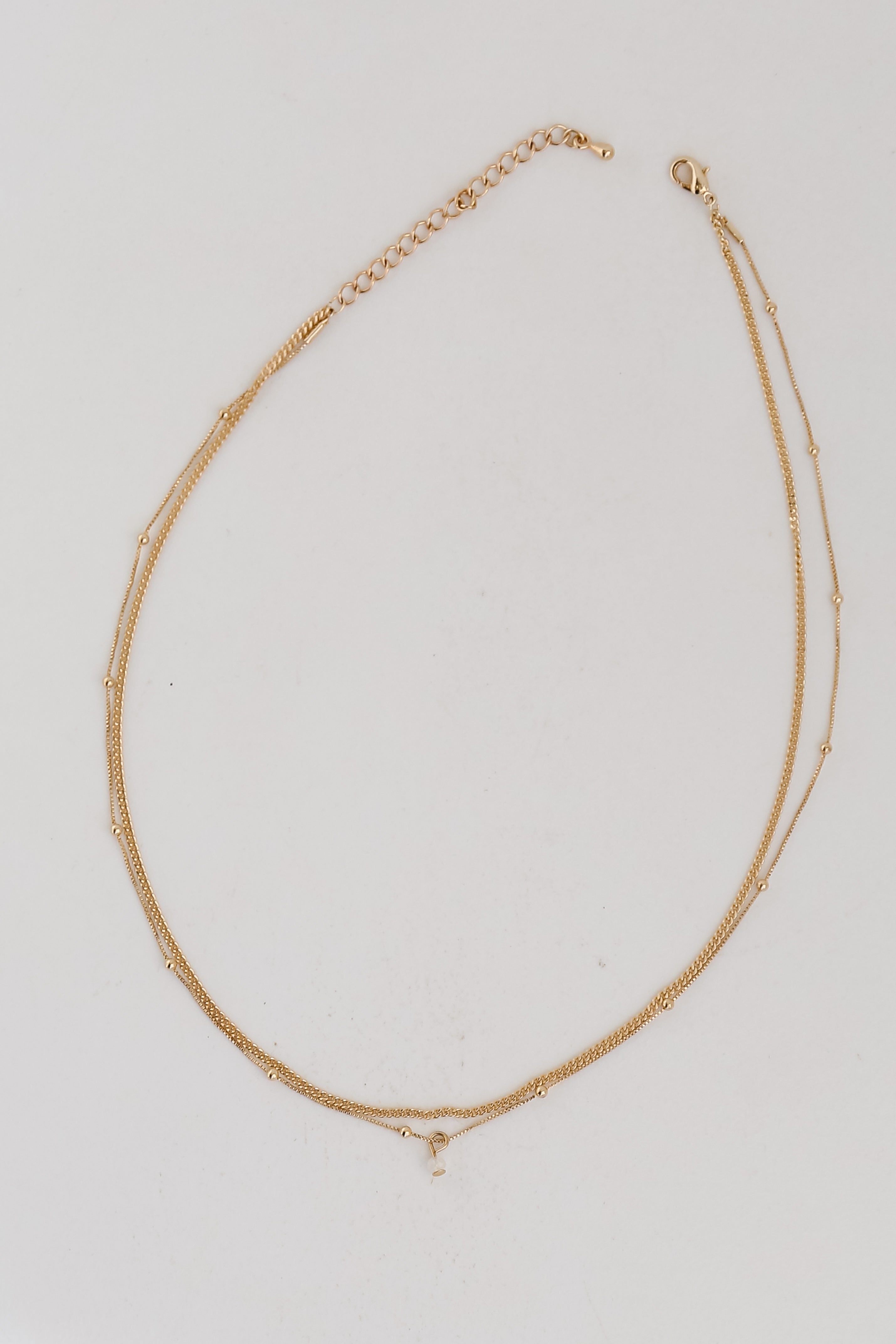 cute Gold Layered Chain Necklace