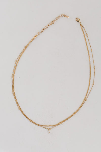 cute Gold Layered Chain Necklace