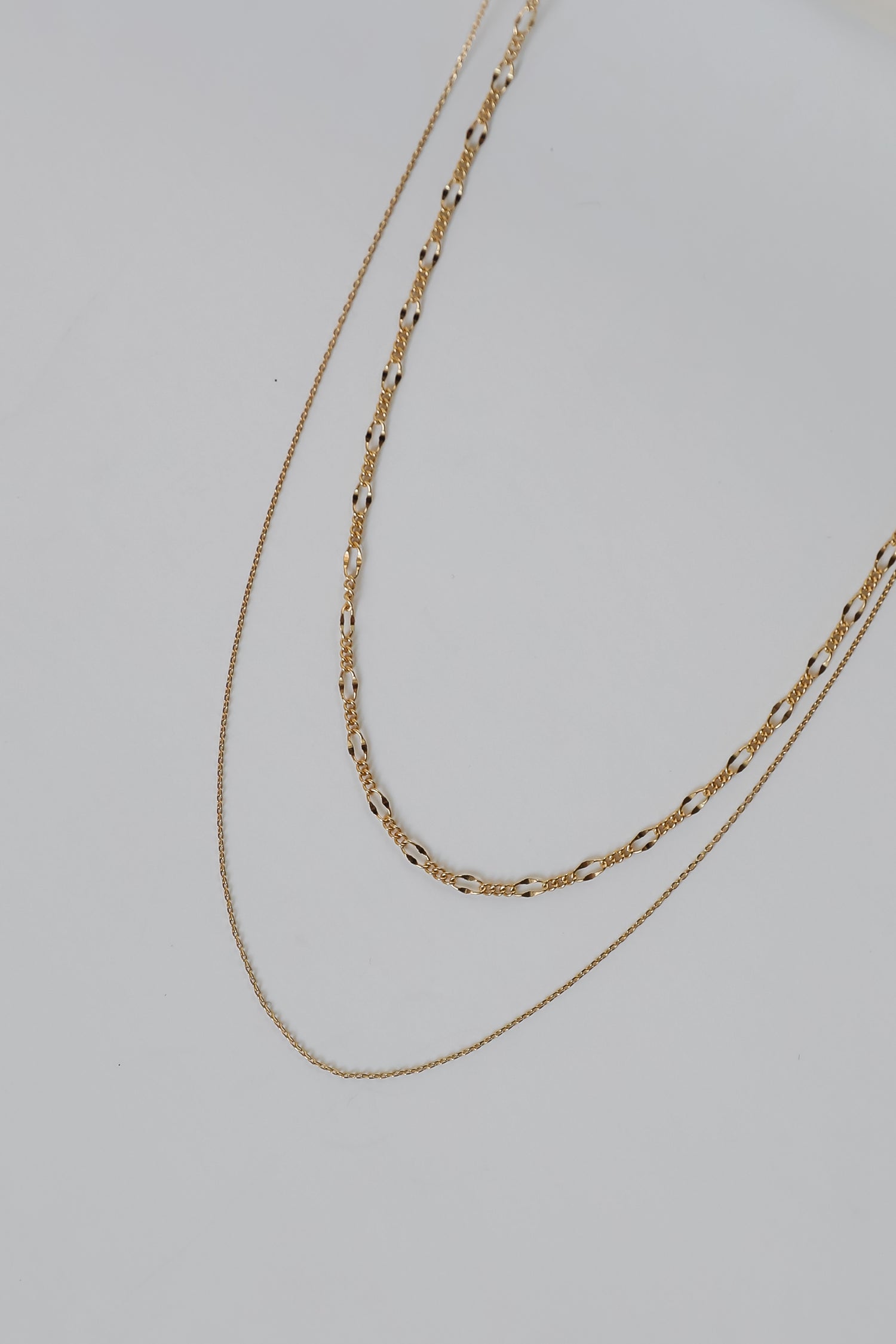 Carrie Gold Layered Chain Necklace