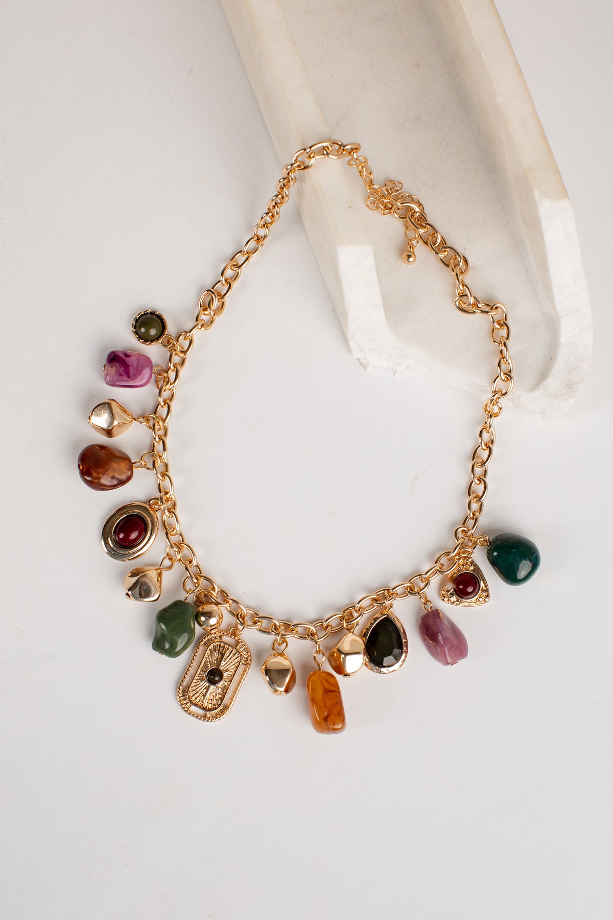 Sophia Gold Multi Charm Necklace