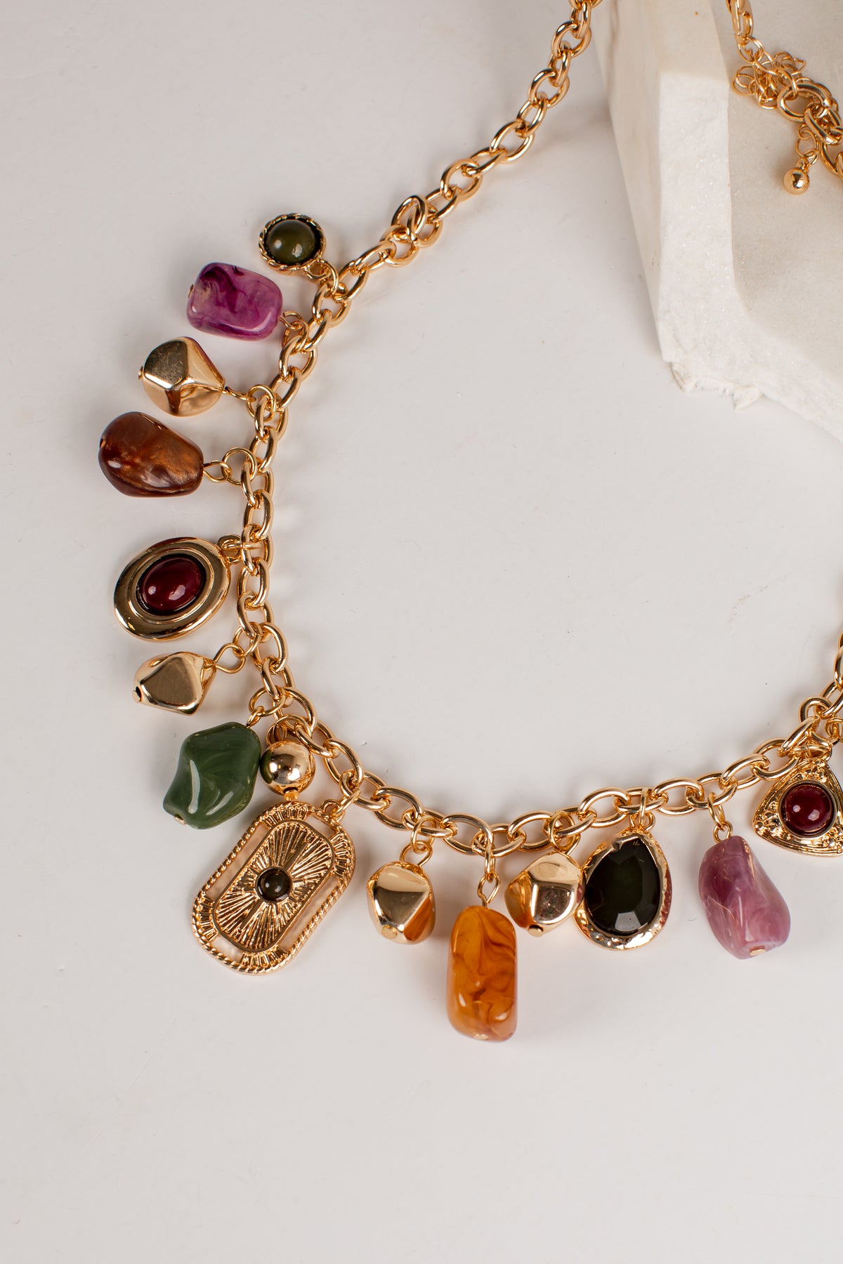 Sophia Gold Multi Charm Necklace