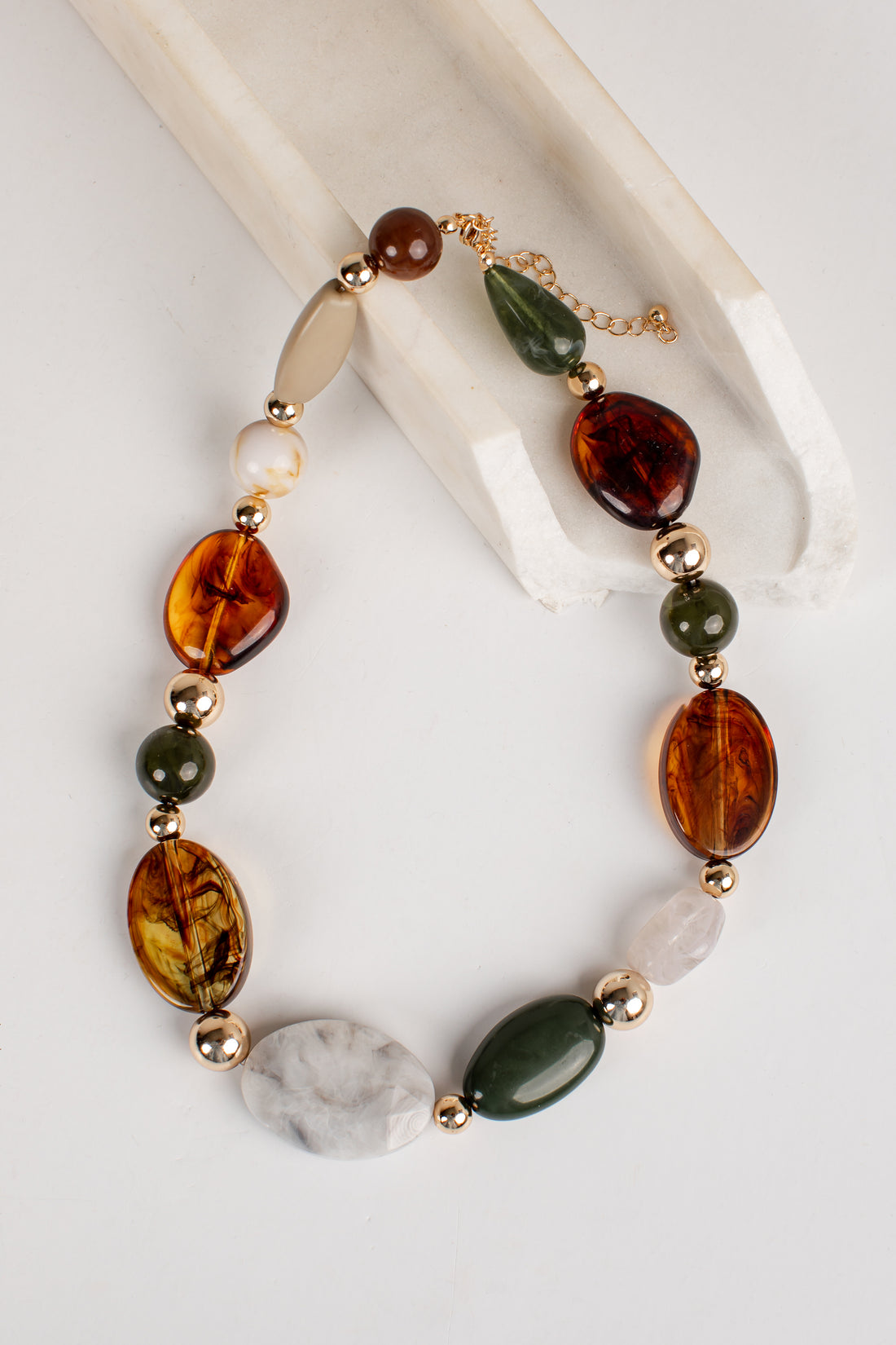 Elise Gold Multi Stone Necklace