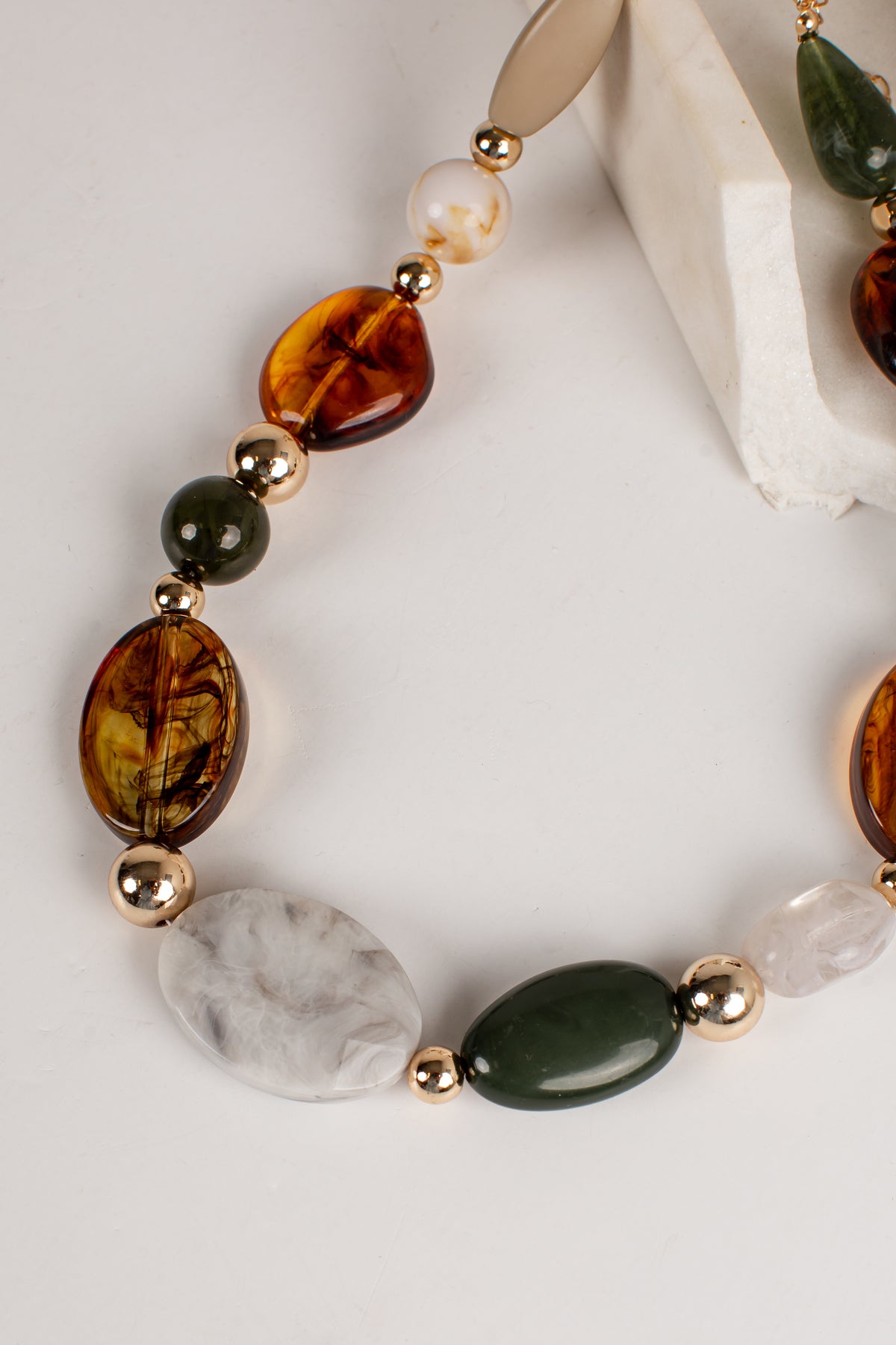 Elise Gold Multi Stone Necklace