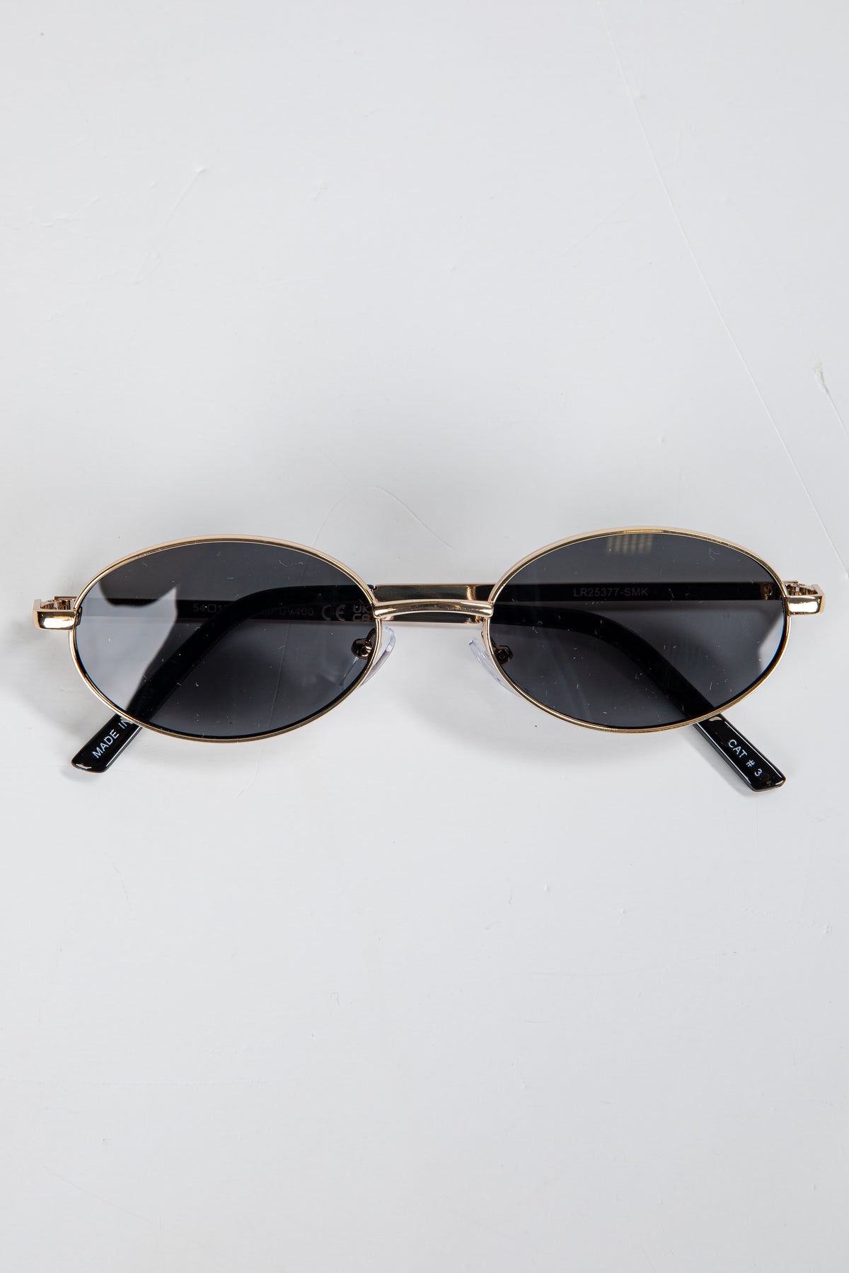 Hipster Gold and Black Oval Sunglasses Culture - Oval Gold Frame Prescription Sunglasses | Eyebuydirect main image 4