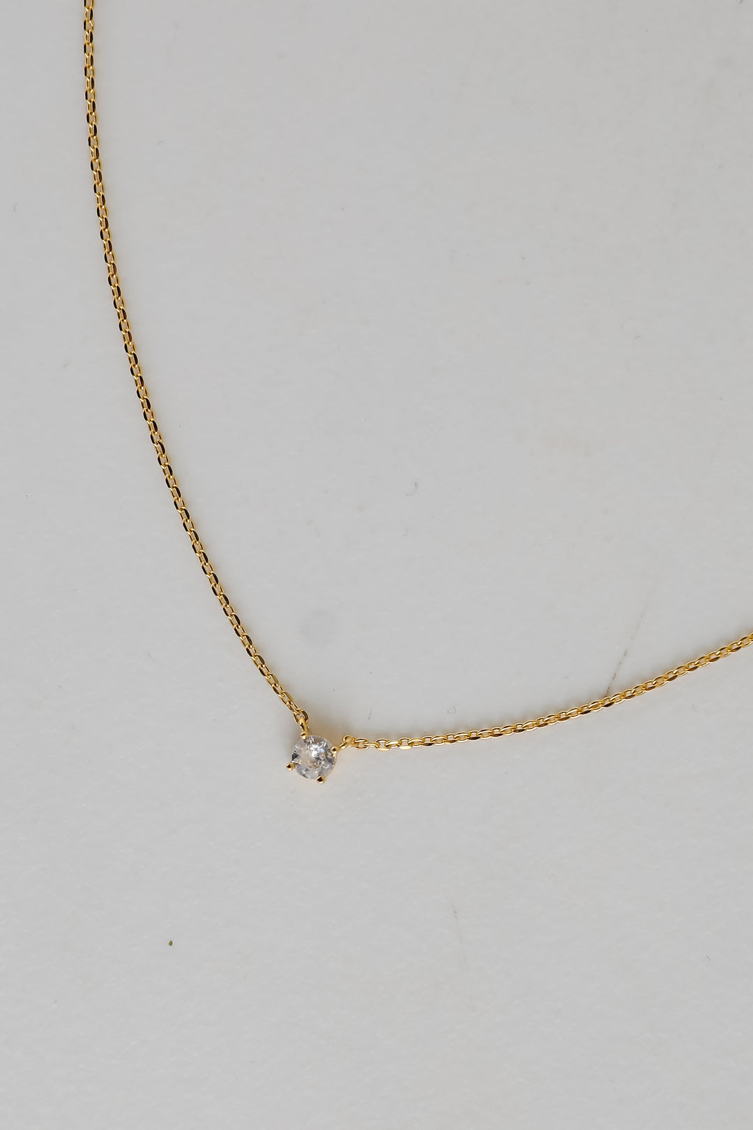 Gold Rhinestone Charm Necklace