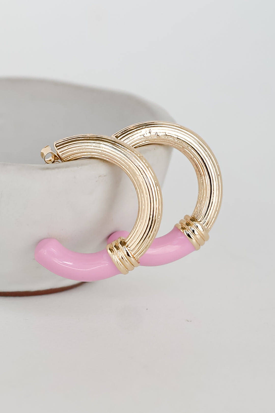 Light Pink Hoop Earrings