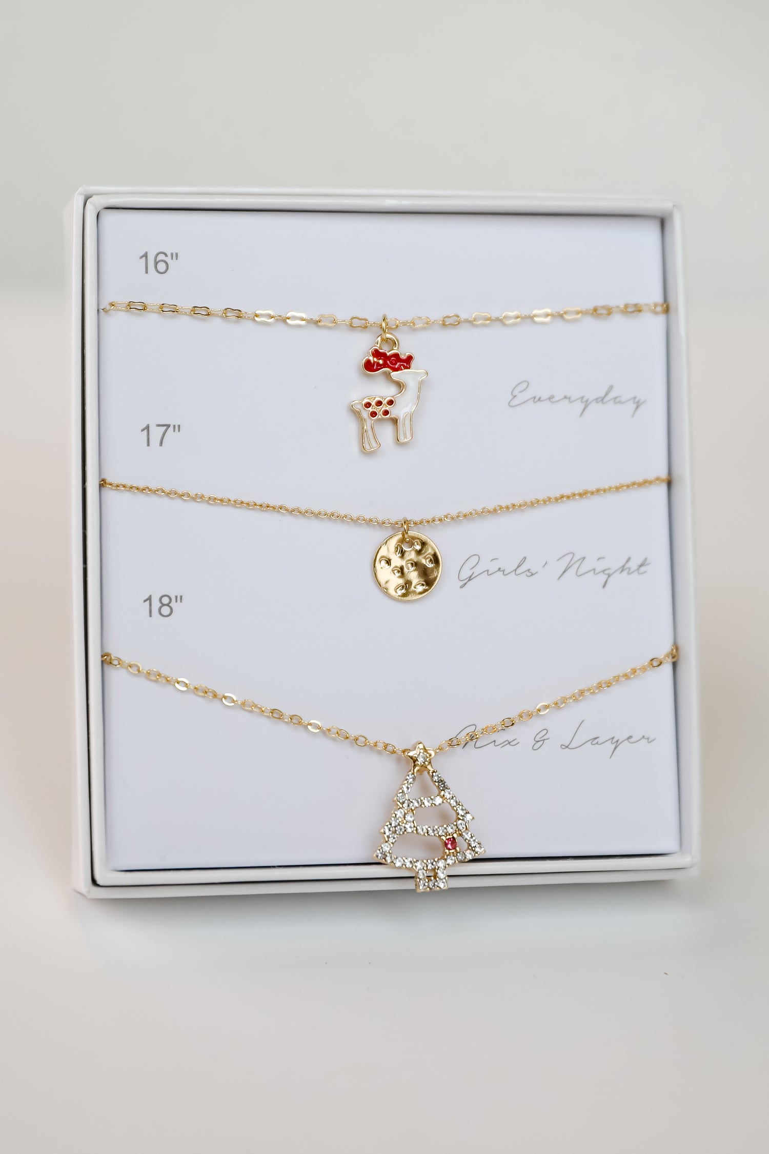 Cute Gold Necklace Set | Christmas Jewelry | ShopDressUp