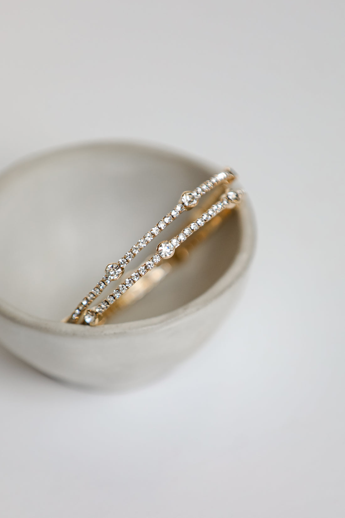 Alexandra Gold Rhinestone Bangle Bracelet