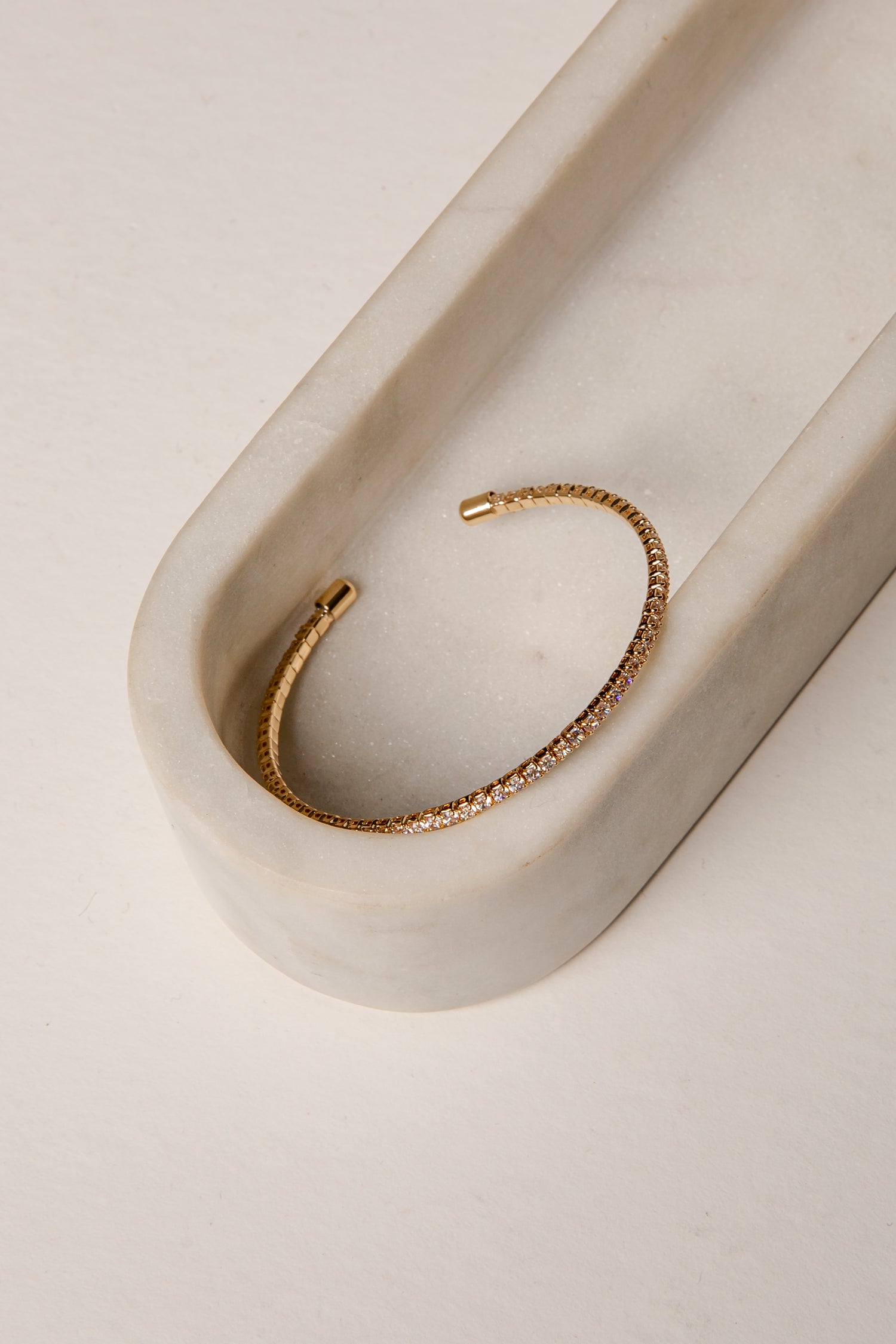 Michelle Gold Rhinestone Cuff Bracelet