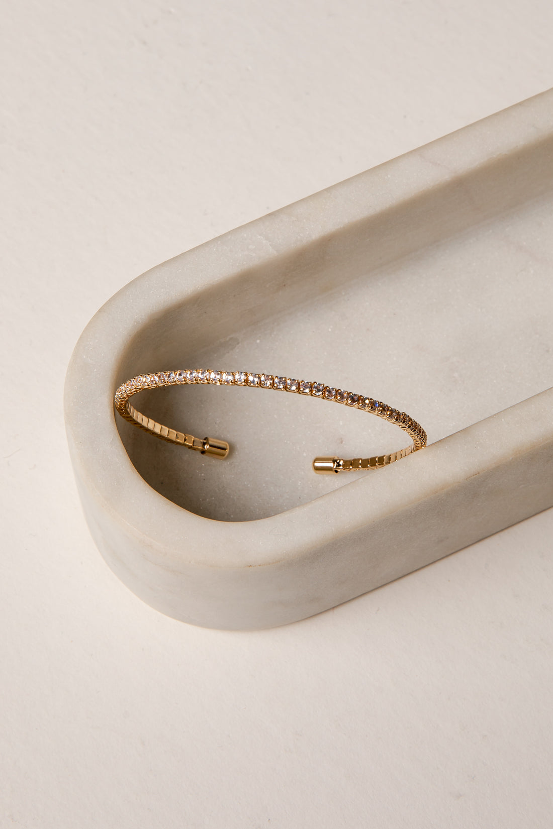 Michelle Gold Rhinestone Cuff Bracelet