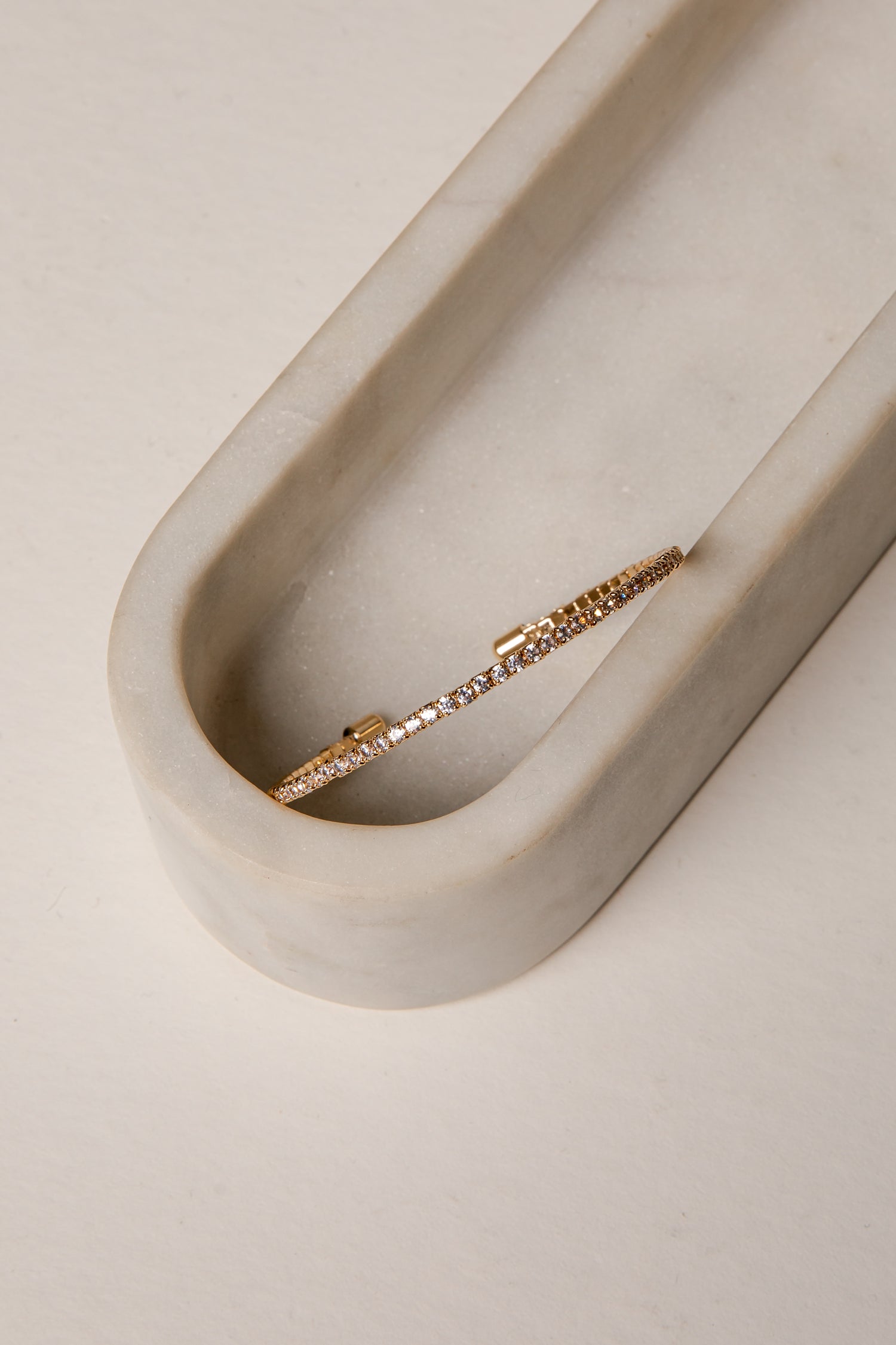 Michelle Gold Rhinestone Cuff Bracelet