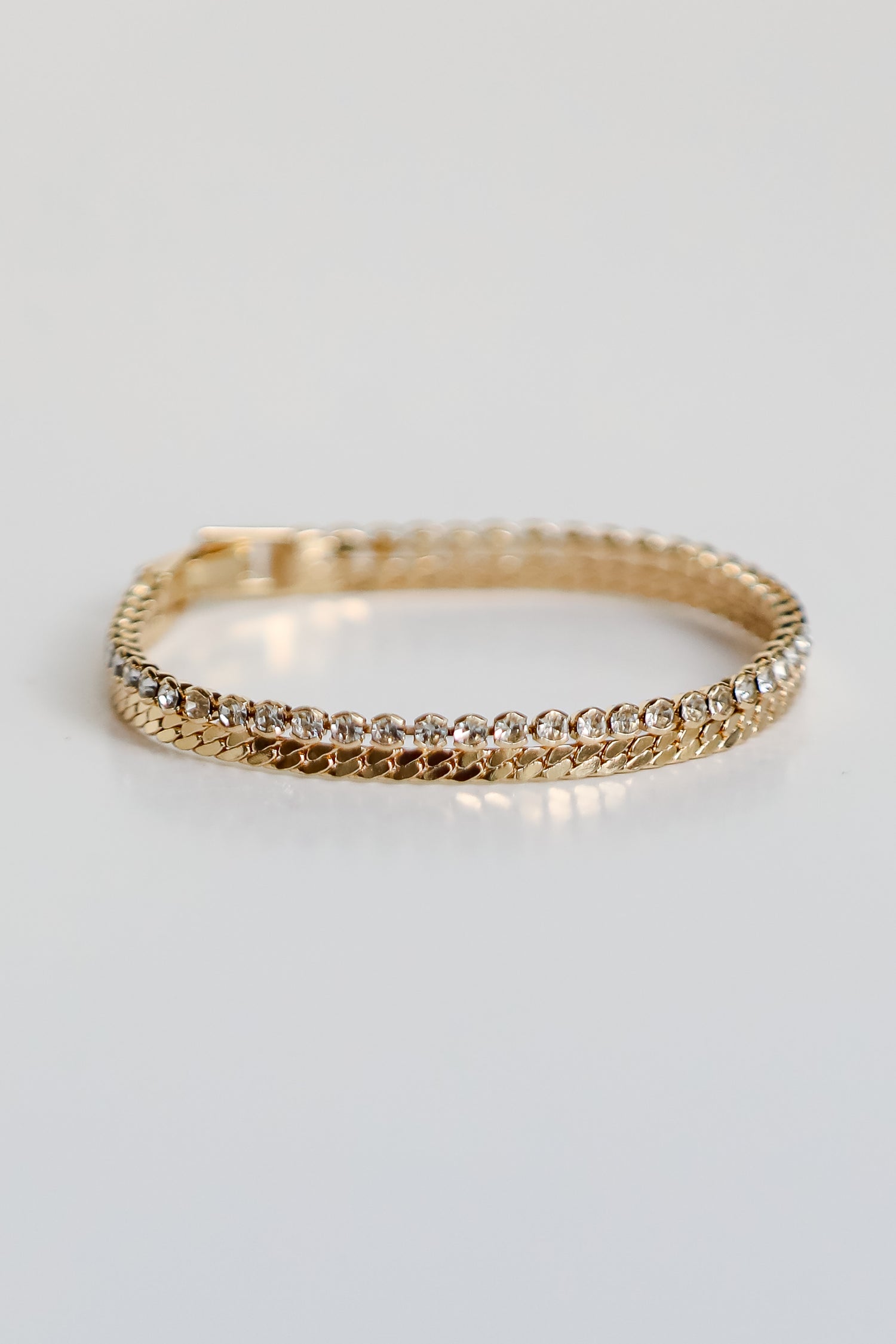 Gabriella Gold Rhinestone Chain Bracelet