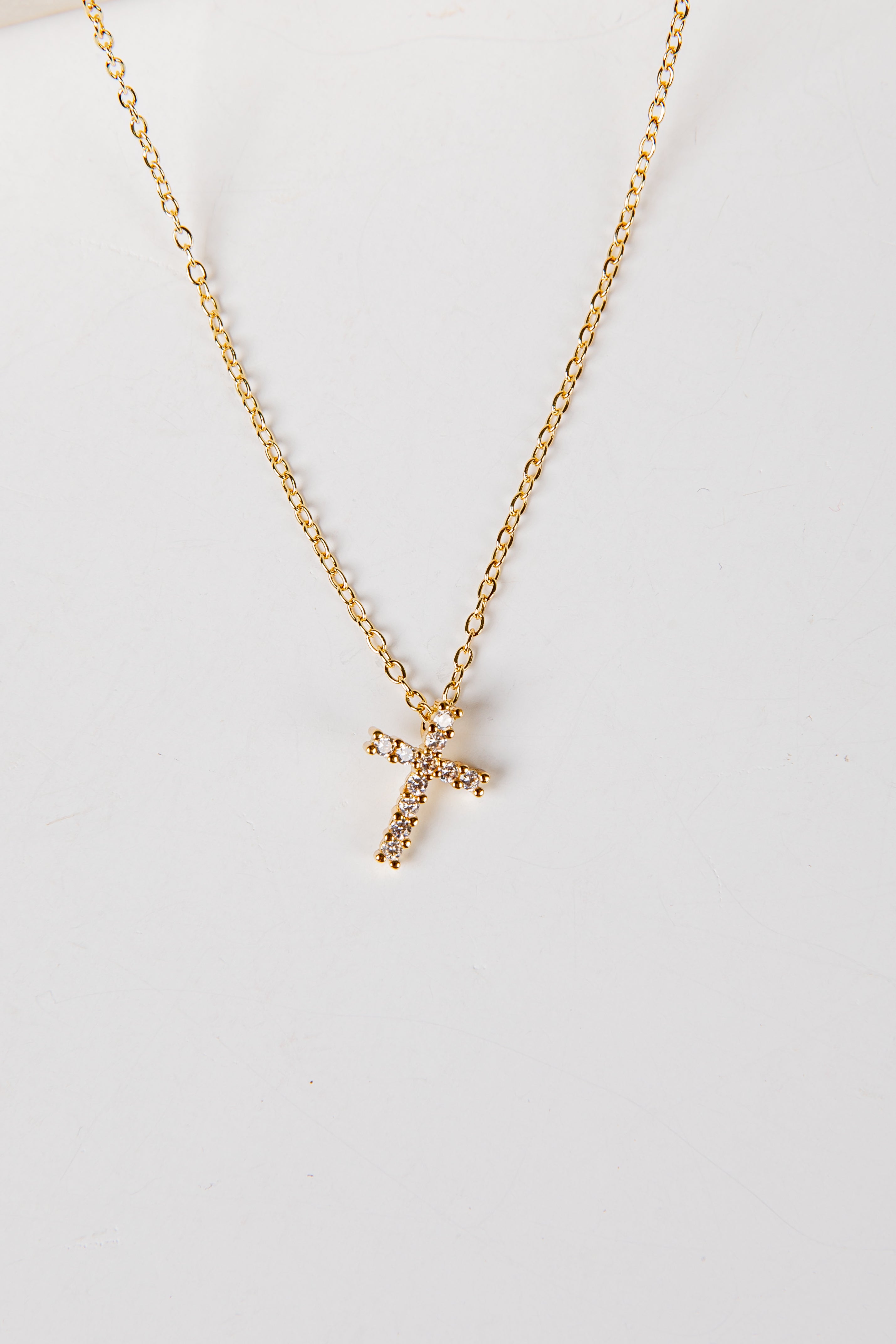 gold cross necklace
