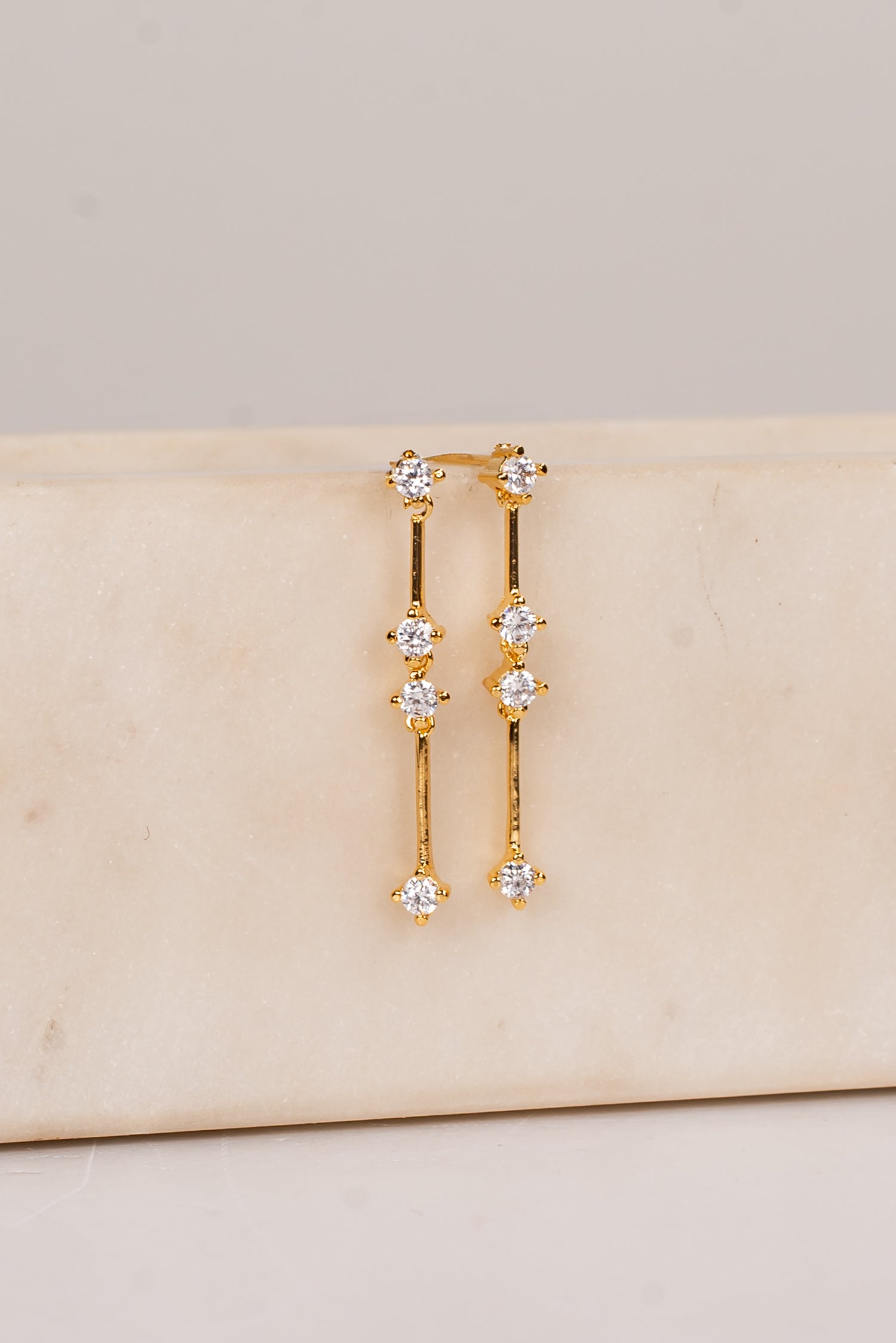 Cute Gold Rhinestone Drop Earrings | Trendy Earrings | Dress Up Cute Gold Rhinestone Drop Earrings | Trendy Earrings | Dress Up