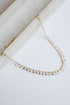 Riley Gold Rhinestone Chain Necklace