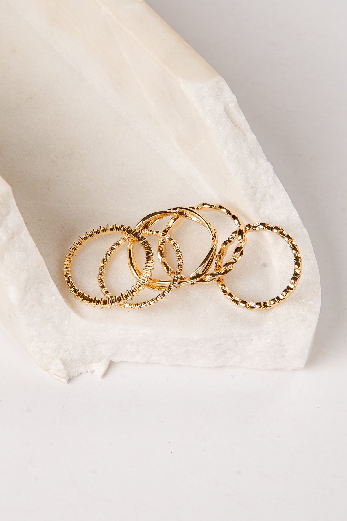Trendy Rings Set Cute Gold Ring Set | Trendy Women's Stackable Jewelry | ShopDressUp ...