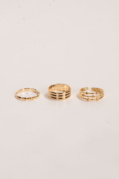 Nicole Gold Ring Set