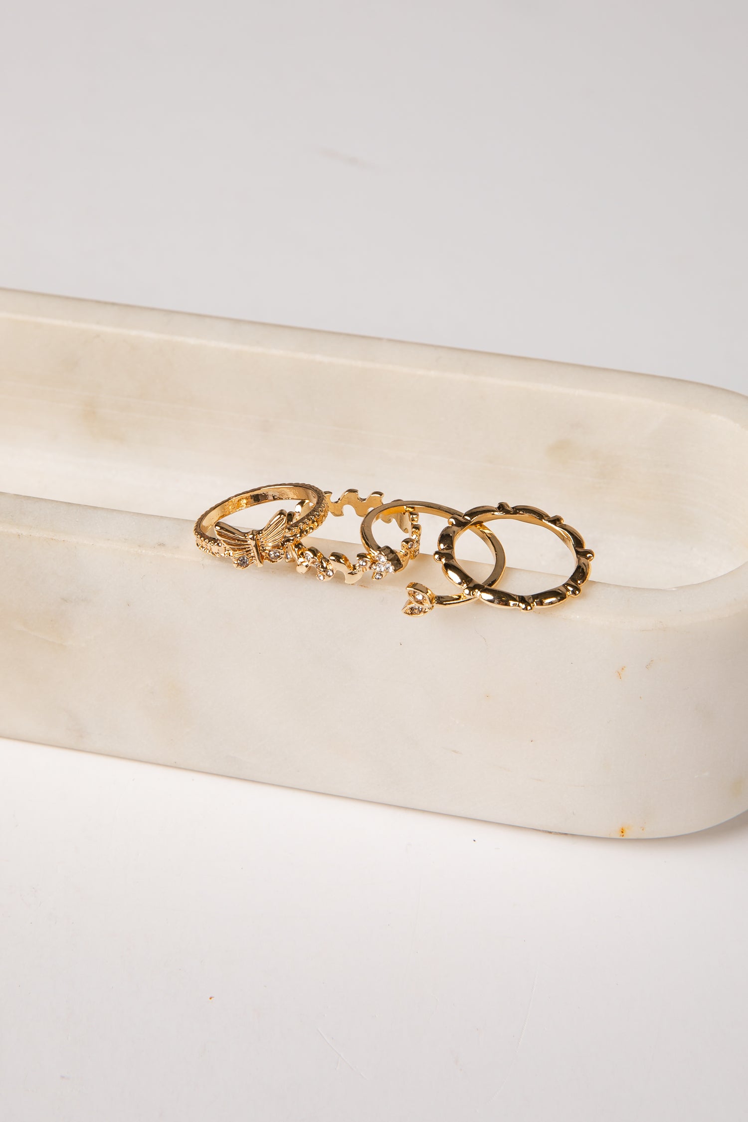 Brynn Gold Ring Stack Set | Trendy Women's Jewelry
