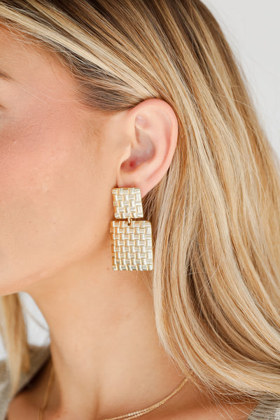 trendy Gold Statement Earrings