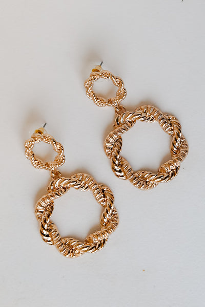 trendy gold earrings