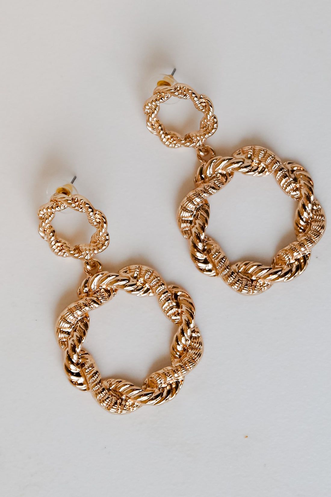 Gold Statement Drop Earrings