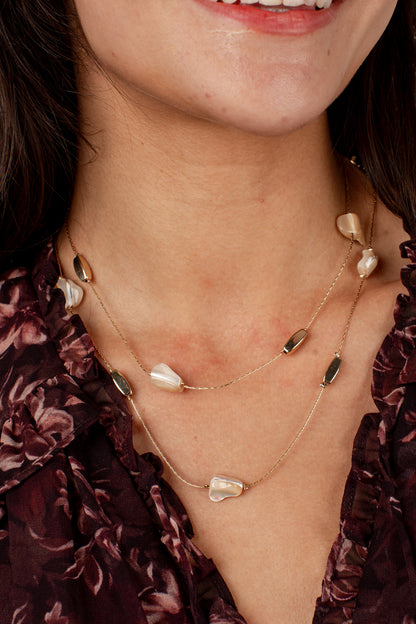 Adeline Gold Beaded Necklace