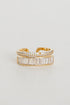 Gold Rhinestone Double Ring