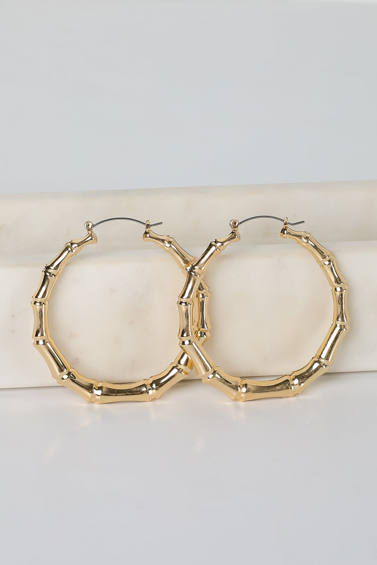 Sutton Gold Textured Hoop Earrings