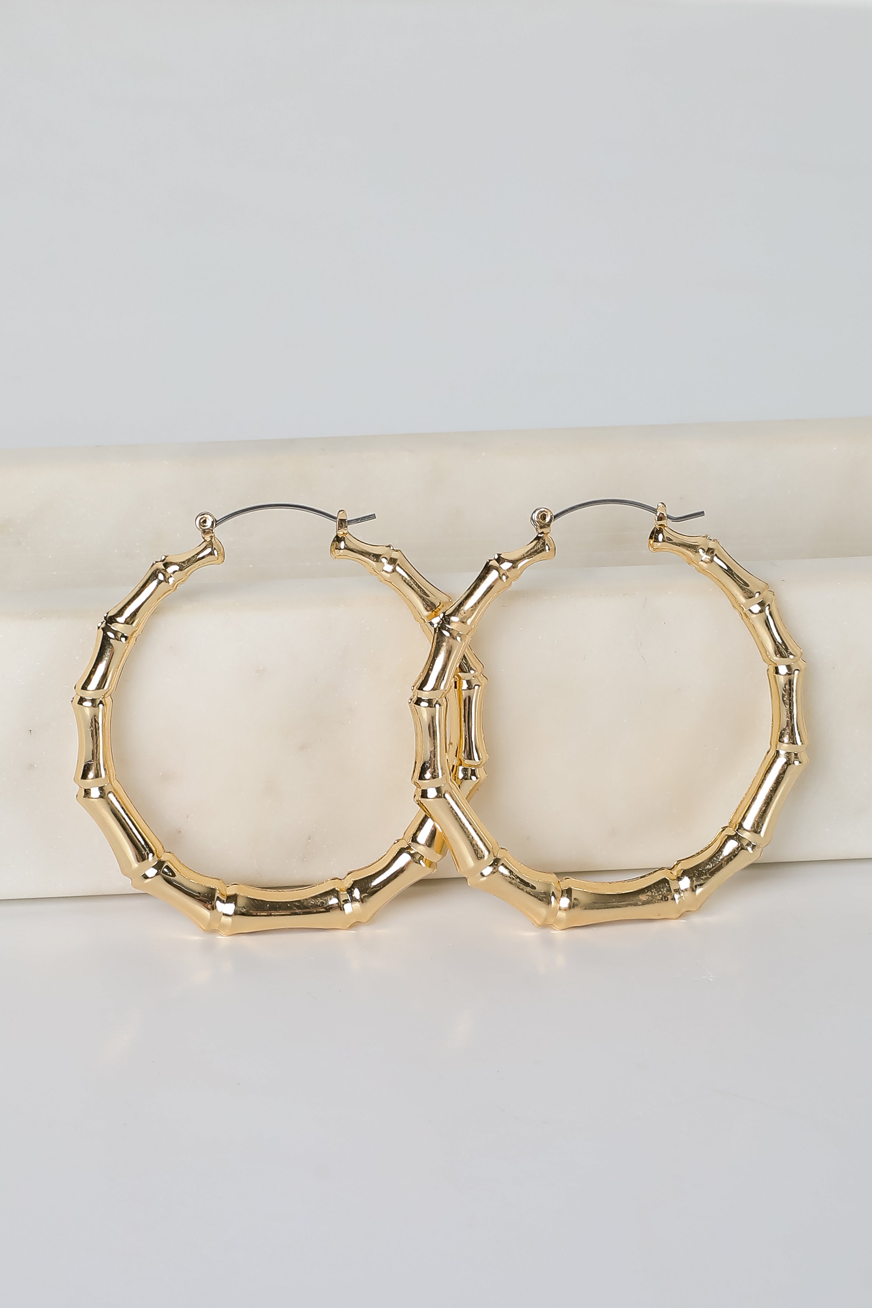 Sutton Gold Textured Hoop Earrings