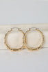 Sutton Gold Textured Hoop Earrings