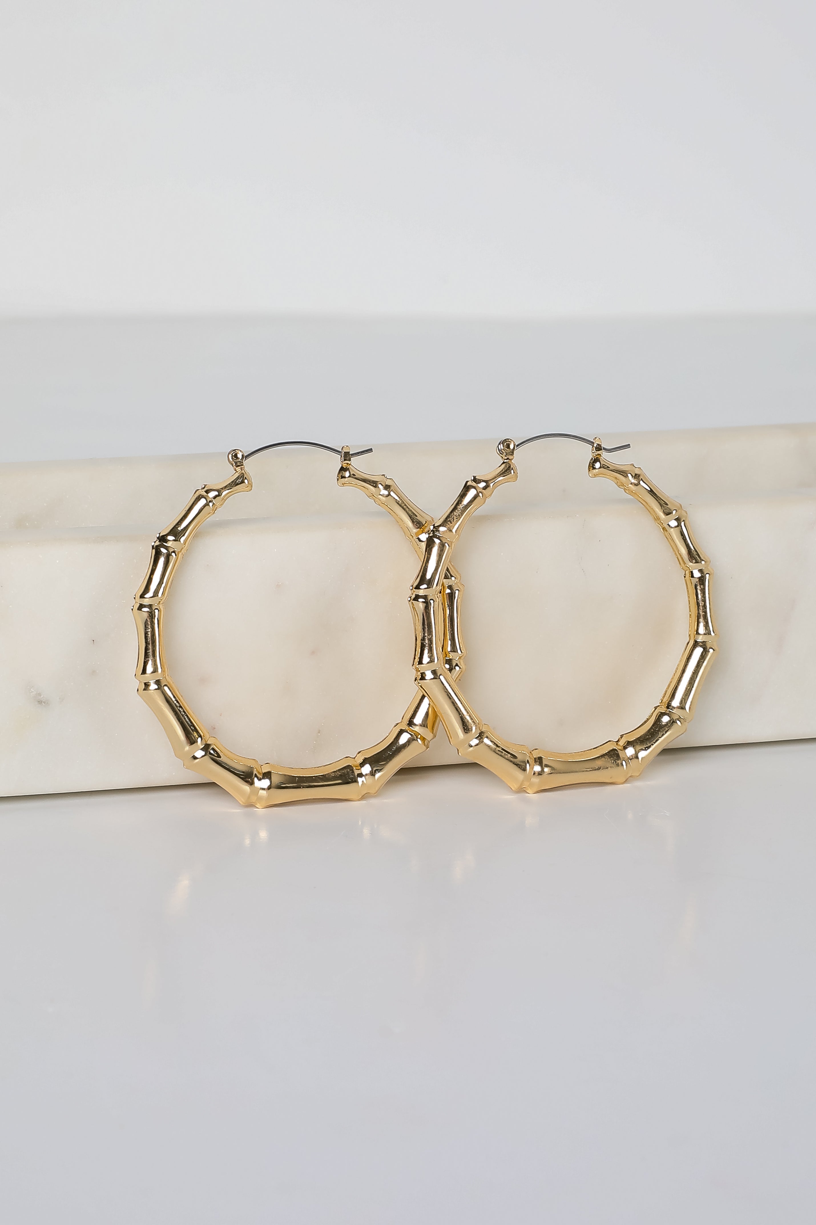 Sutton Gold Textured Hoop Earrings