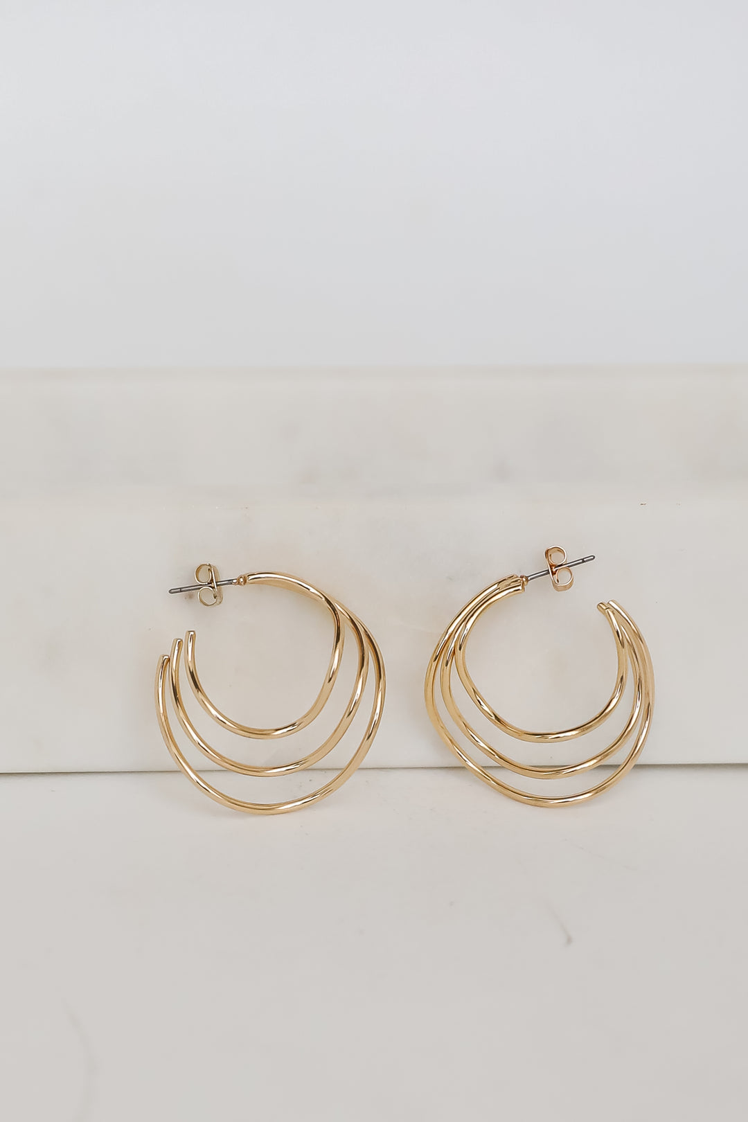 Tori Gold Triple Hoop Earrings