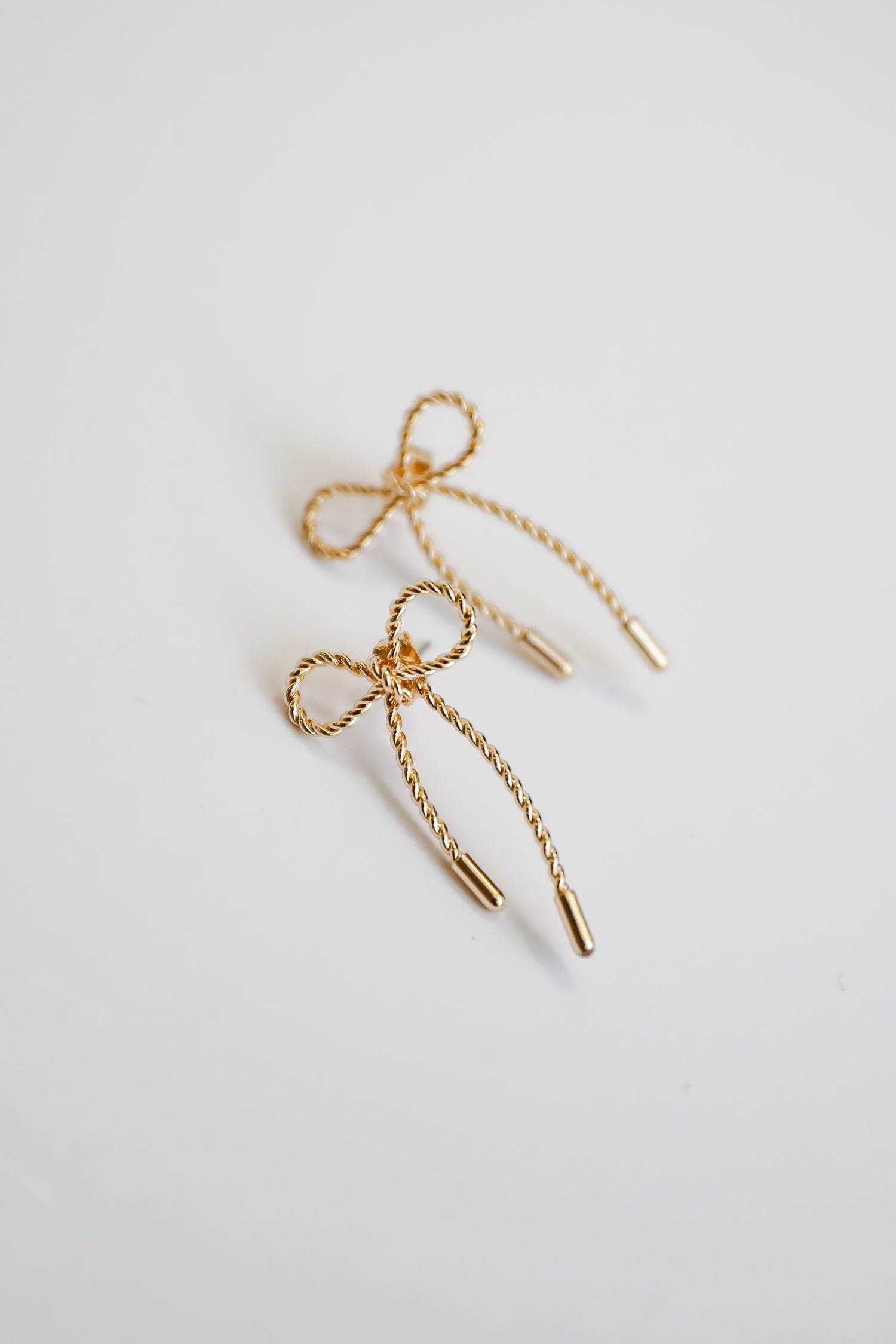 Alissa Gold Twisted Bow Earrings