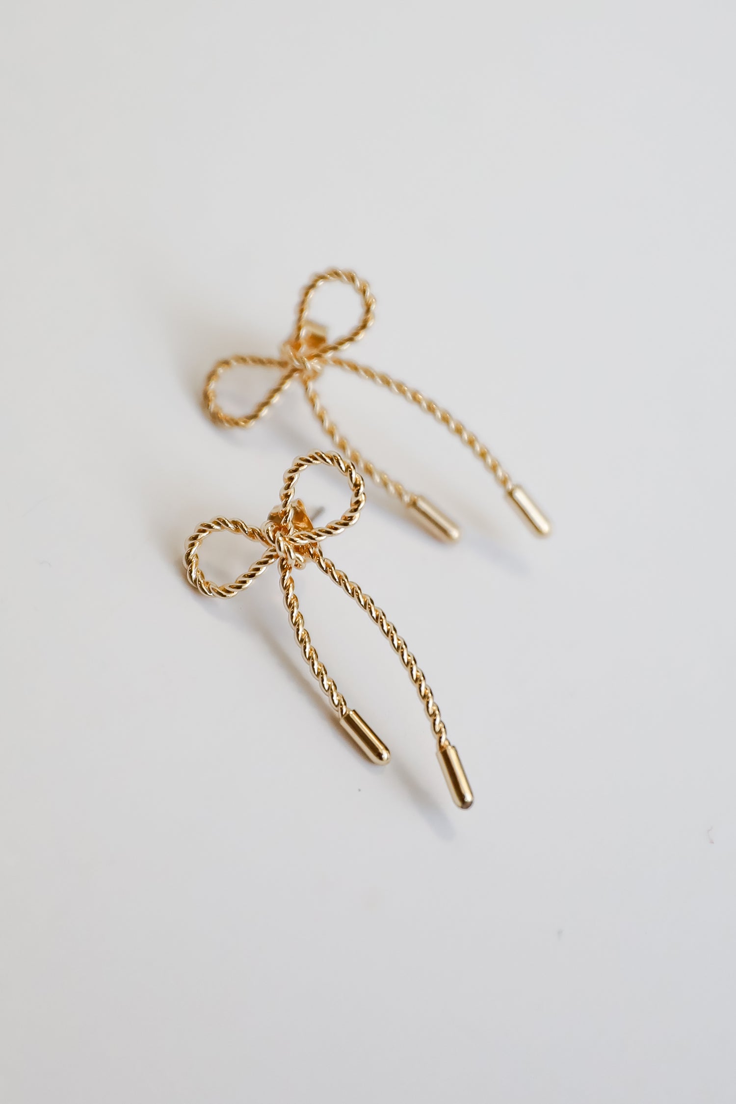 Alissa Gold Twisted Bow Earrings