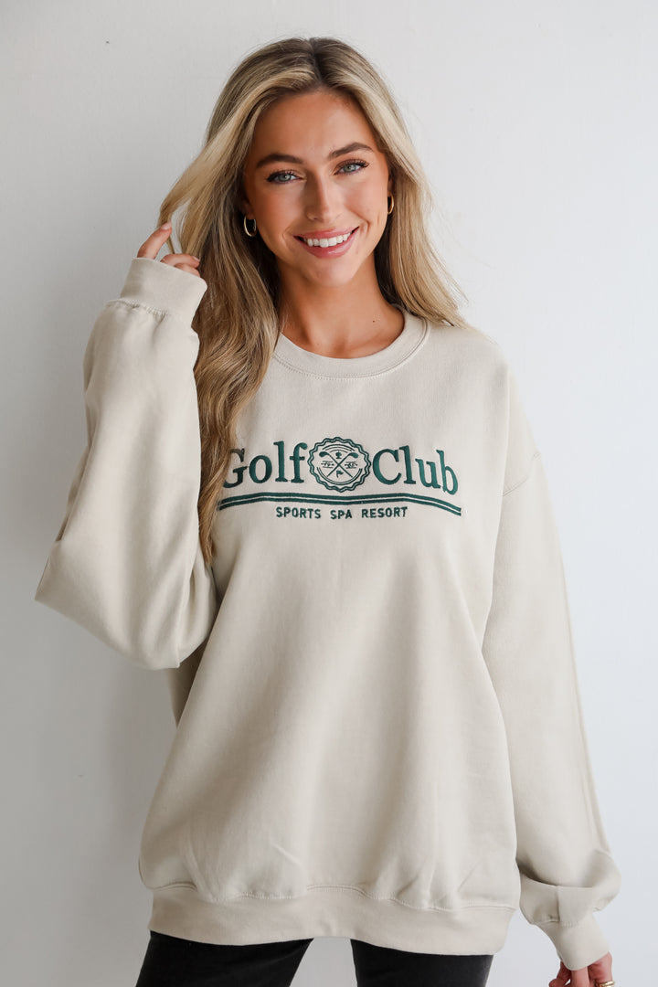 Taupe Golf Club Sweatshirt