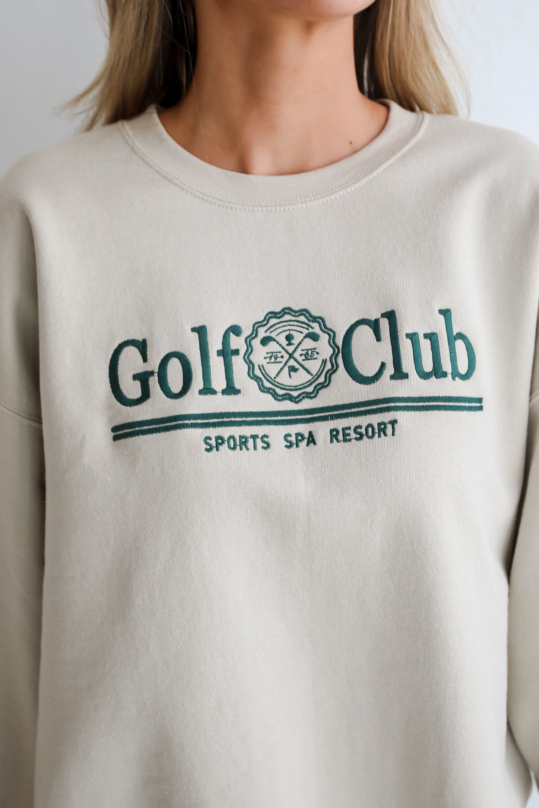 Taupe Golf Club Sweatshirt