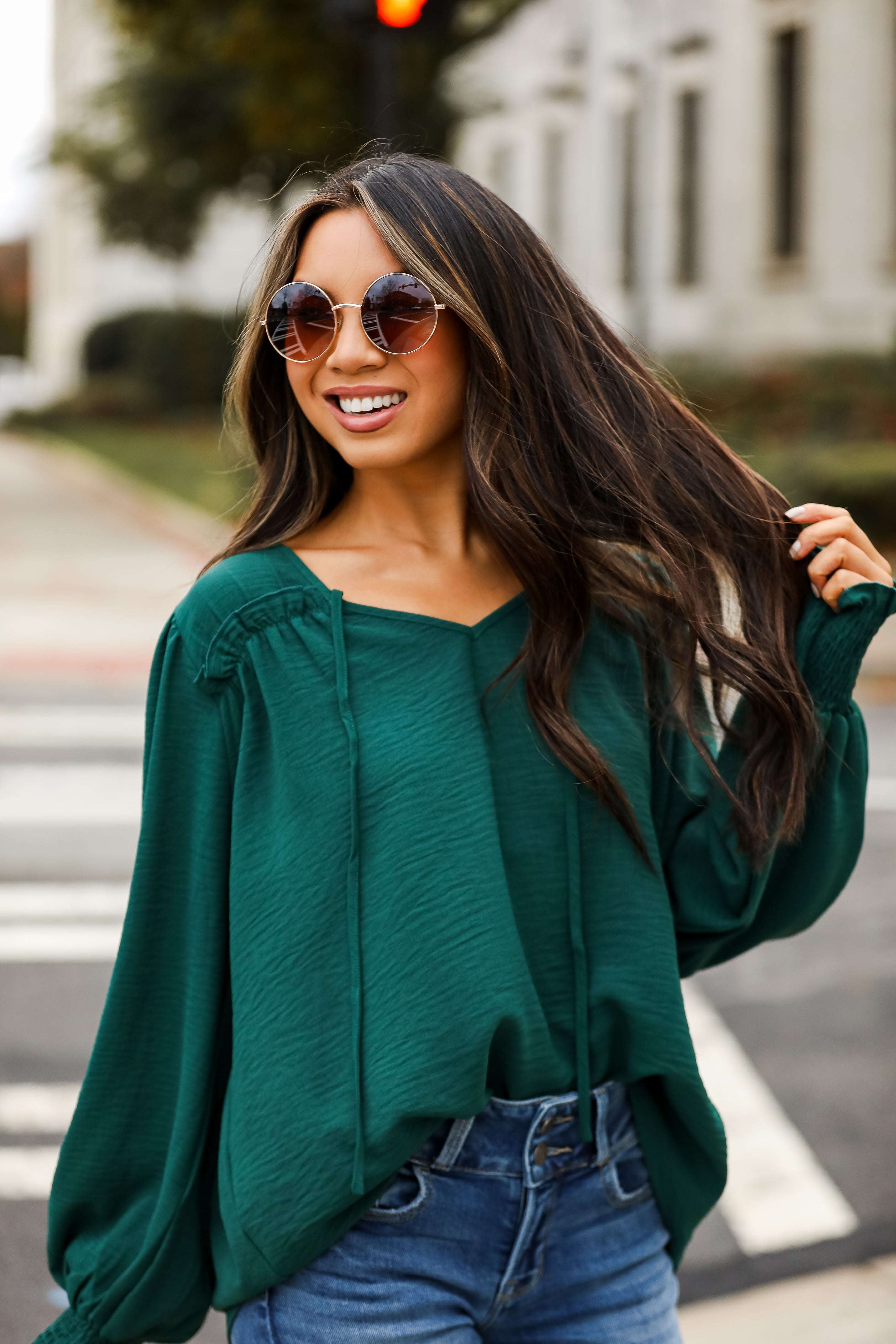 Hunter Green Blouse