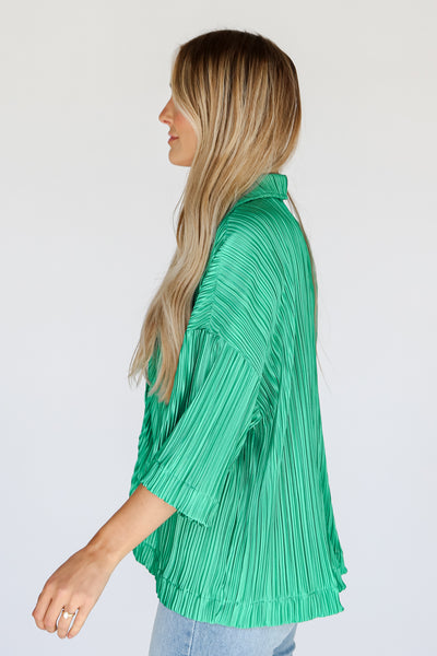 green blouses for women