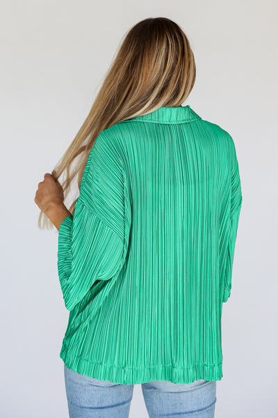 trendy green blouse