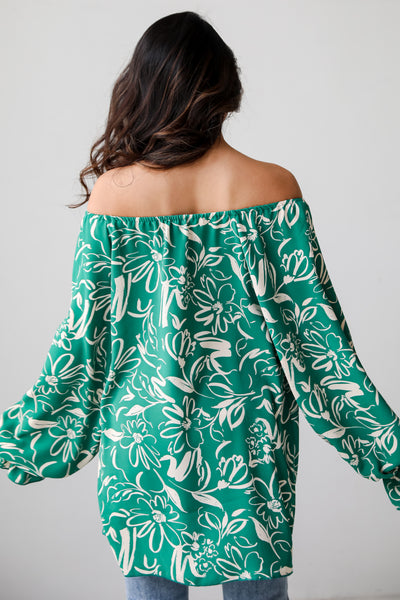 trendy tops. Darling Quality Green Floral Blouse